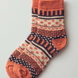Colorful Fair Isle Knit Socks