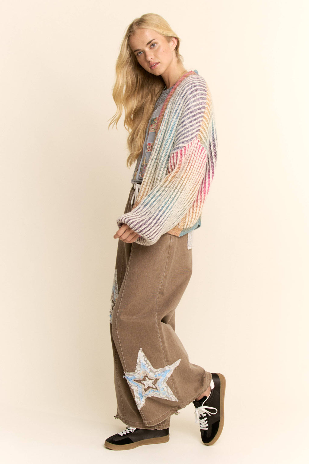 Pastel Rainbow Stripe Cardigan