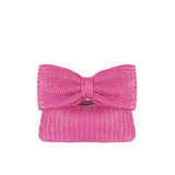 Bow straw handbag small bag clutch bag women's handbag