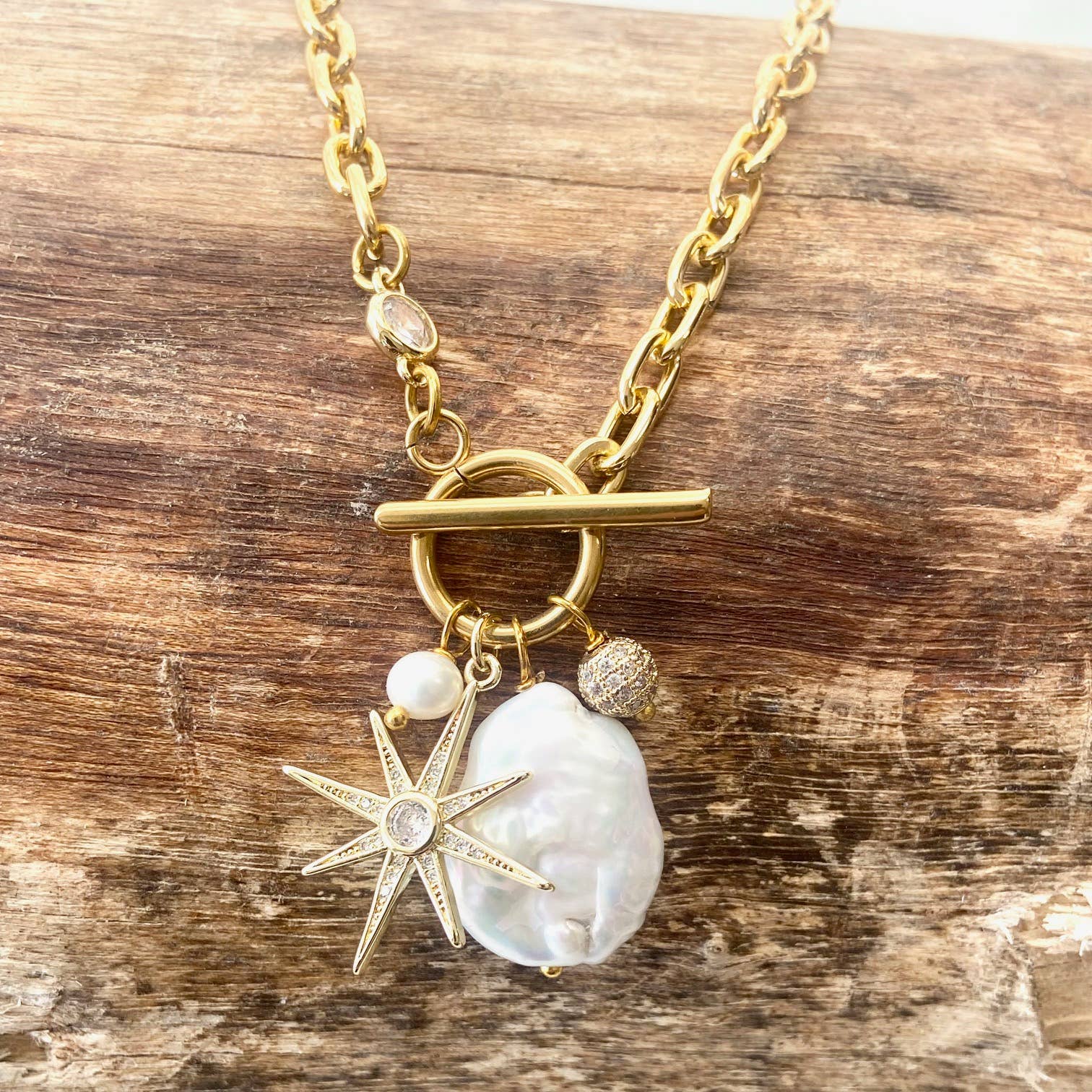 Fresh Water Pearl Cluster Necklace