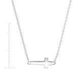 Silpada 'Simplex Cross' Horizontal Cross Necklace in Sterlin