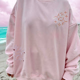 Sunset Rays Embroidered Sweatshirt