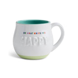 Happy Sculpted Mug