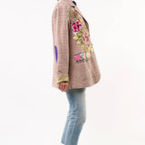 Sudden Sensation Blazer | Pink Jacket | Embroidered Jacket