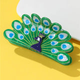 Peacock Motif  Hair Claw Clip | 40H1082