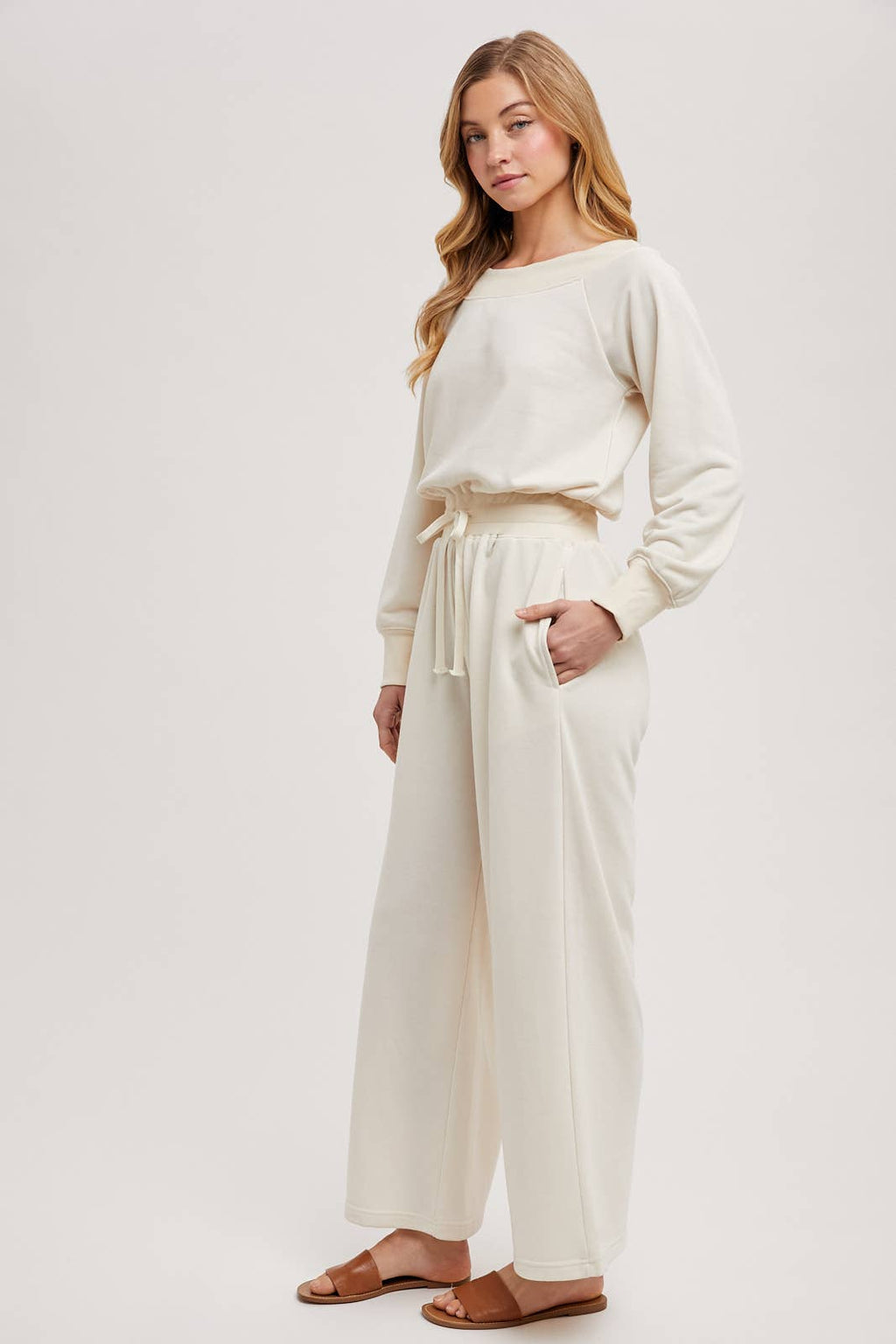 Off-The-Shoulder Knit Jumpsuit