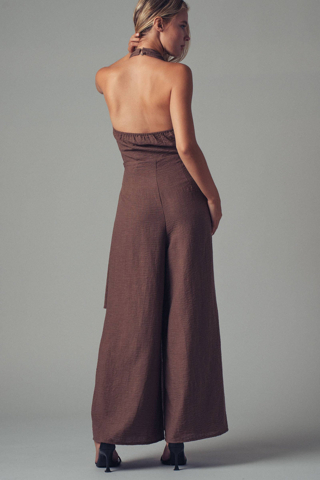 Halter Wide-Leg Jumpsuit