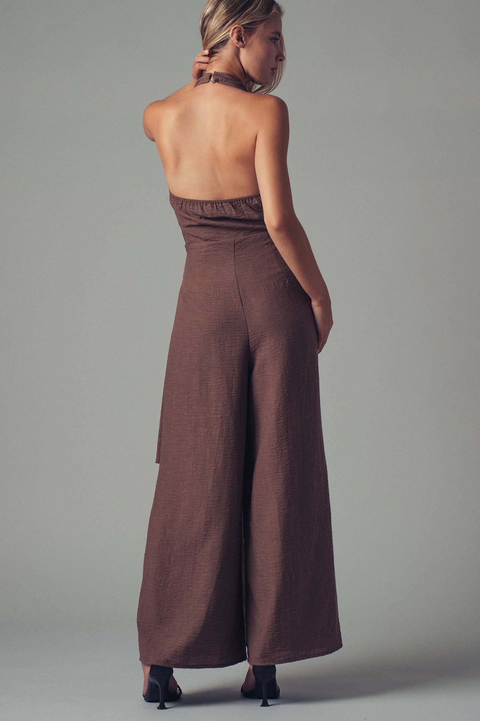 Halter Wide-Leg Jumpsuit