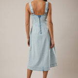 DENIM JUMPER MIDI DRESS