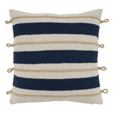 Throw Pillow With Rope Appliqué - Cover Only