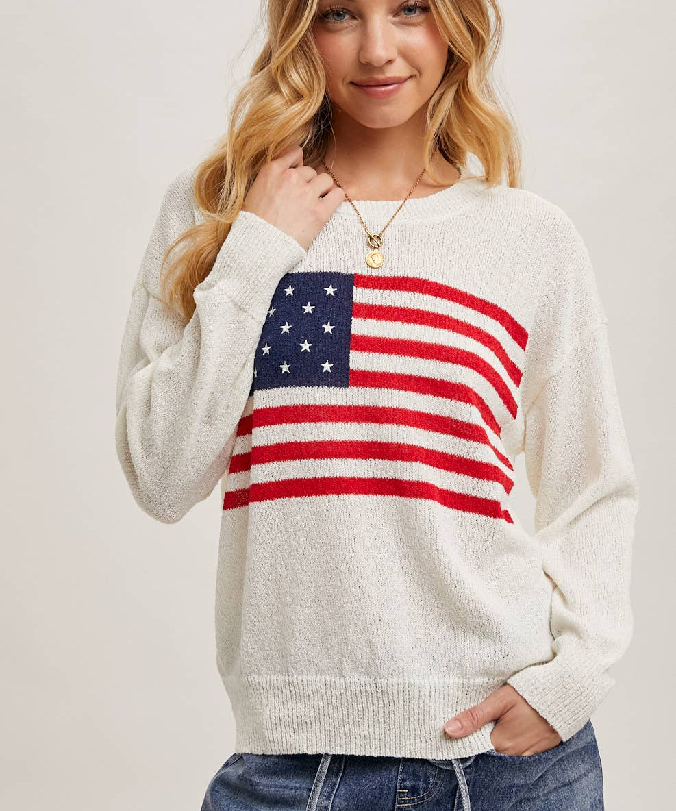 American Flag Knit Sweater