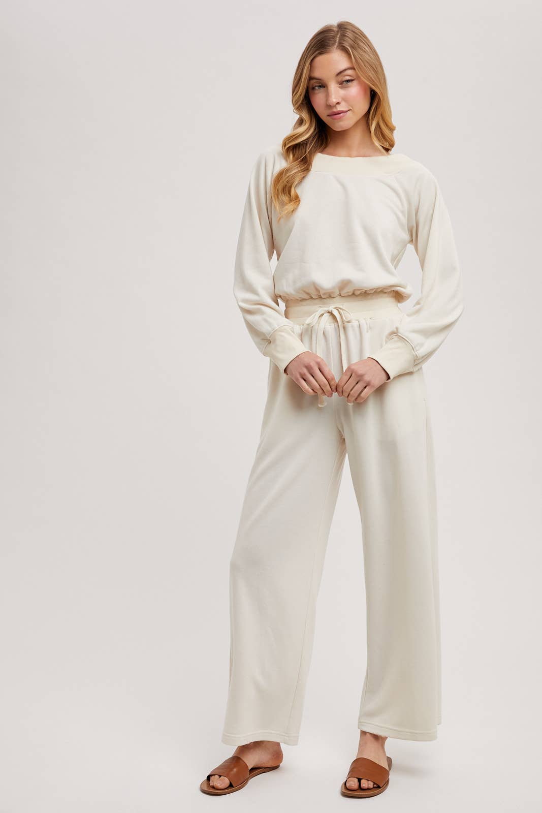 Off-The-Shoulder Knit Jumpsuit