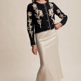 Embroidered Floral Knit Cardigan