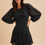 Polda Dot Flared Mini Dress
