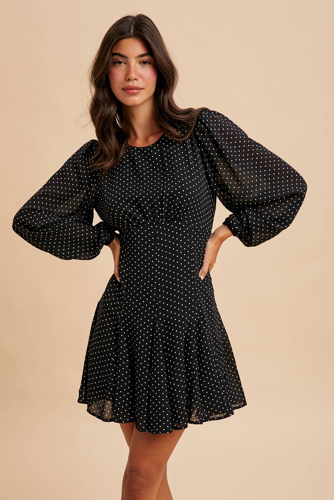Polda Dot Flared Mini Dress
