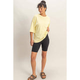 Pigment Dye Oversized Half-Sleeve T-Shirt