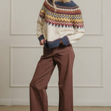 Fair Isle Pattern Knit Sweater - RSW1124