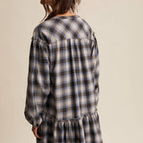 Plaid Drop-Waist Mini Dress
