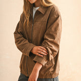 Suede Oversized Jacket