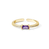 Just A Touch Of Color Pavé Adjustable Ring