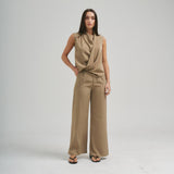 AT3490 Sleeveless draped top