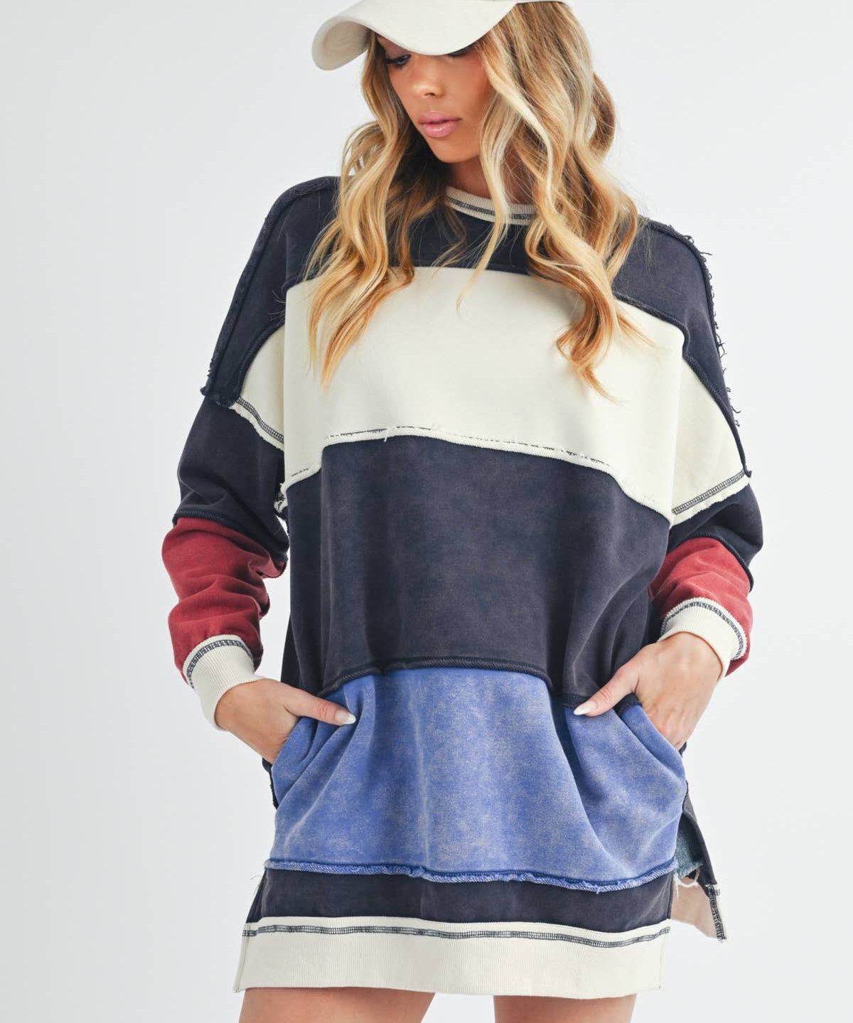 Colorblock Patchwork Sweatshirt