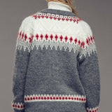 Nordic Wool Blend Toggle Buttons Cardigan