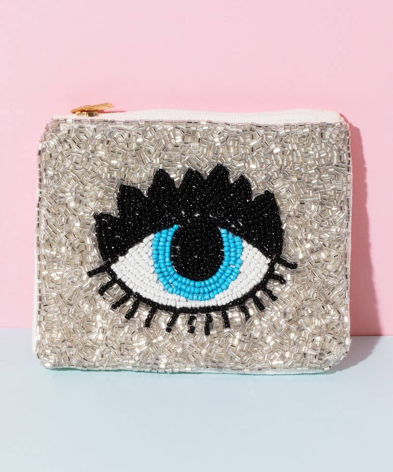Beaded Eye Coin Purse