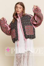 Rose Patterned Padded Jacket