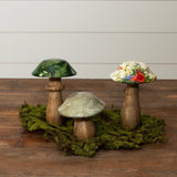 Mango Wood Enamel Mushrooms