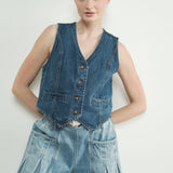 Denim Tuxedo Vest