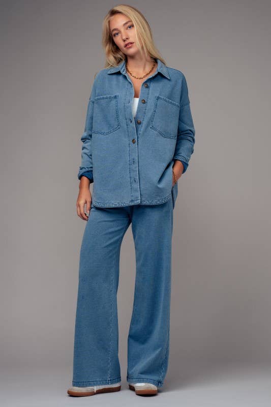 Relaxed Wide Leg Drawstring Pants