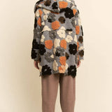 Chunky Embroidered Flower Coat