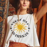 Sunshine Graphic Cropped Tank Top
