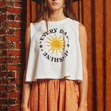Sunshine Graphic Cropped Tank Top