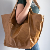 Women's shoulder bag large capacity Soft PU leather handbag