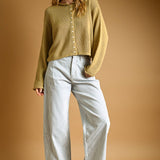 J7541   BUTTON FRONT EASY KNITTED CARDIGAN