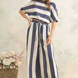 T4525ST   WIDE STRIPE BOAT NECK TOP