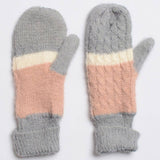 Ultra Soft Mohair Striped Mittens – Cozy Winter Essential❄️