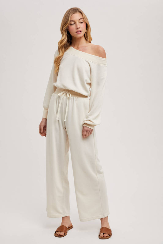 Off-The-Shoulder Knit Jumpsuit