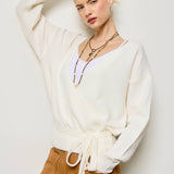 Wrap Knit Cardigan Sweater