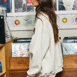 IT2594E-THANKFUL | Applique Embroidery Mock Neck Sweatshirt