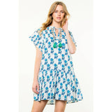 Tassel Tie Floral Dress