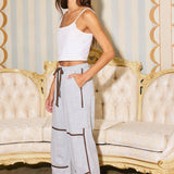 Contrast Binding Jogger Pants