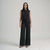 AT3490 Sleeveless draped top