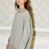 IT2594-3 | Vintage Wash Print Oversized Sweatshirt