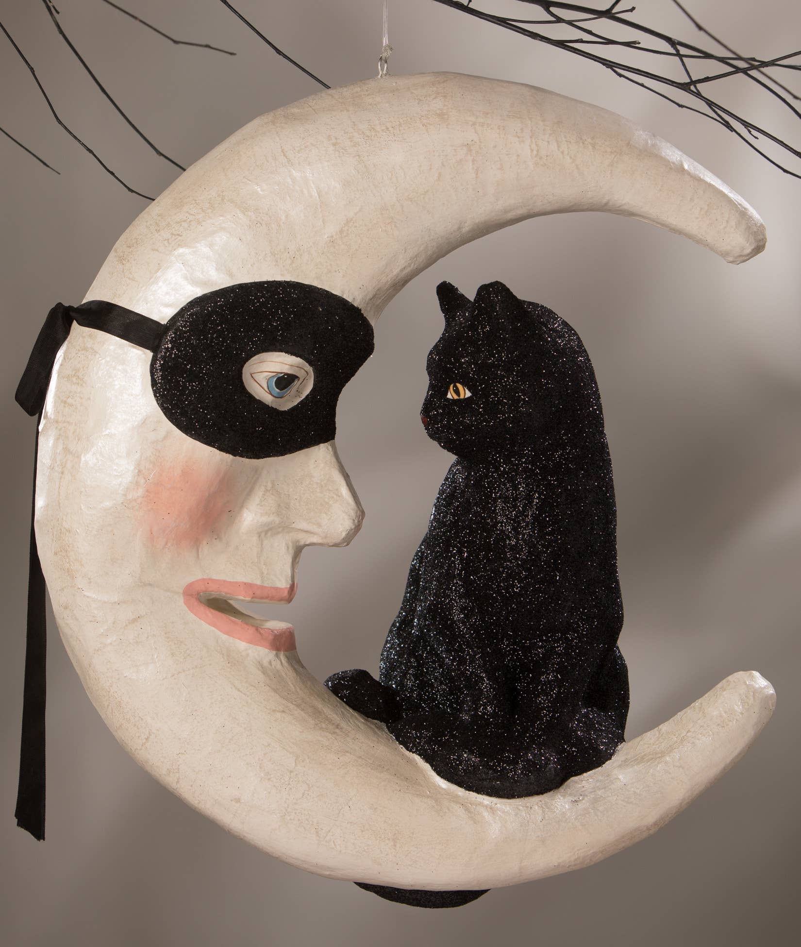 Hallow's Eve Cat on Moon