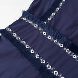 V-Neck Tassel Panels Maxi Dress