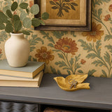 Chamak Bird Jewelry Tray - Metallic Painted Wood
