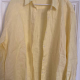 Cotton linen blend button down shirt